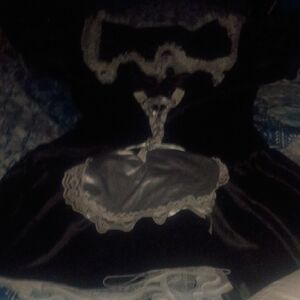 Elegant Black and White Lace Maids Costume